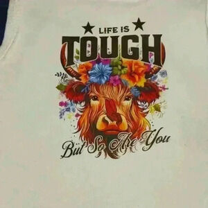 NWOT - Handmade White New Born Bodysuit - Life Is Tough But So Are You